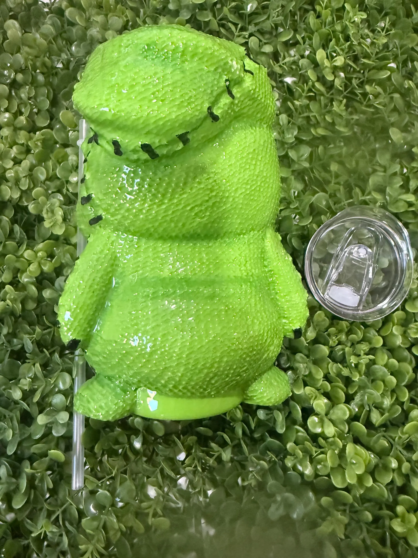 Oogie Boogie Inspired Tumbler | Spooky Halloween Glitter Cup | Gothic Horror Drinkware | 20oz Straw Cup | Spooky Season Gift