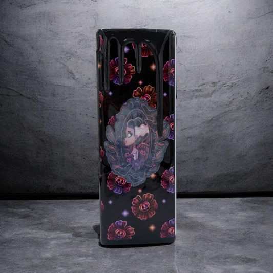Bride of Frankenstein & Frankenstein 20oz Tumbler – Spooky Gothic Portrait Glitter Cup