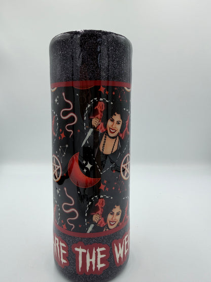 The Craft Inspired 20oz Tumbler – “We Are The Weirdos Mister” Witchy Gothic Glitter Cup