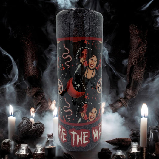 The Craft Inspired 20oz Tumbler – “We Are The Weirdos Mister” Witchy Gothic Glitter Cup