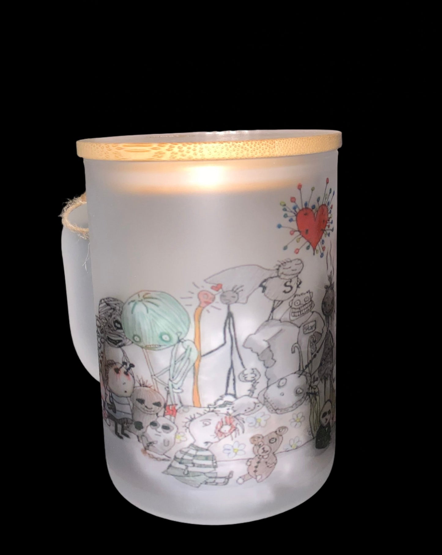 TB frosted glass mug