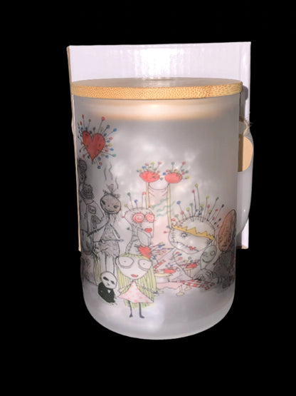 TB frosted glass mug