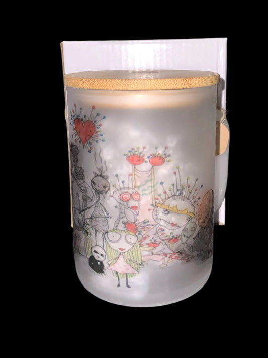 TB frosted glass mug