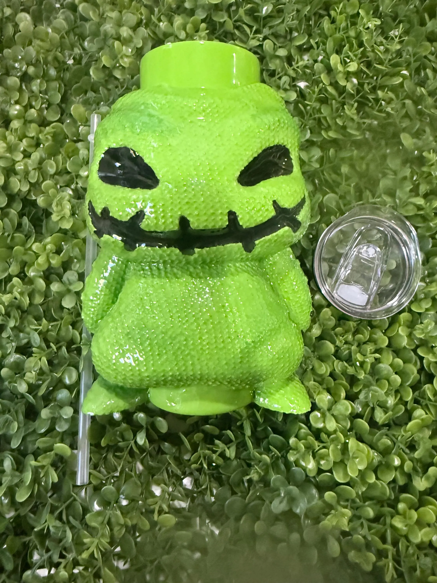 Oogie Boogie Inspired Tumbler | Spooky Halloween Glitter Cup | Gothic Horror Drinkware | 20oz Straw Cup | Spooky Season Gift